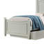 Lit double pour enfant Roly avec lit gigogne, arches inspirées du berceau, bois gris