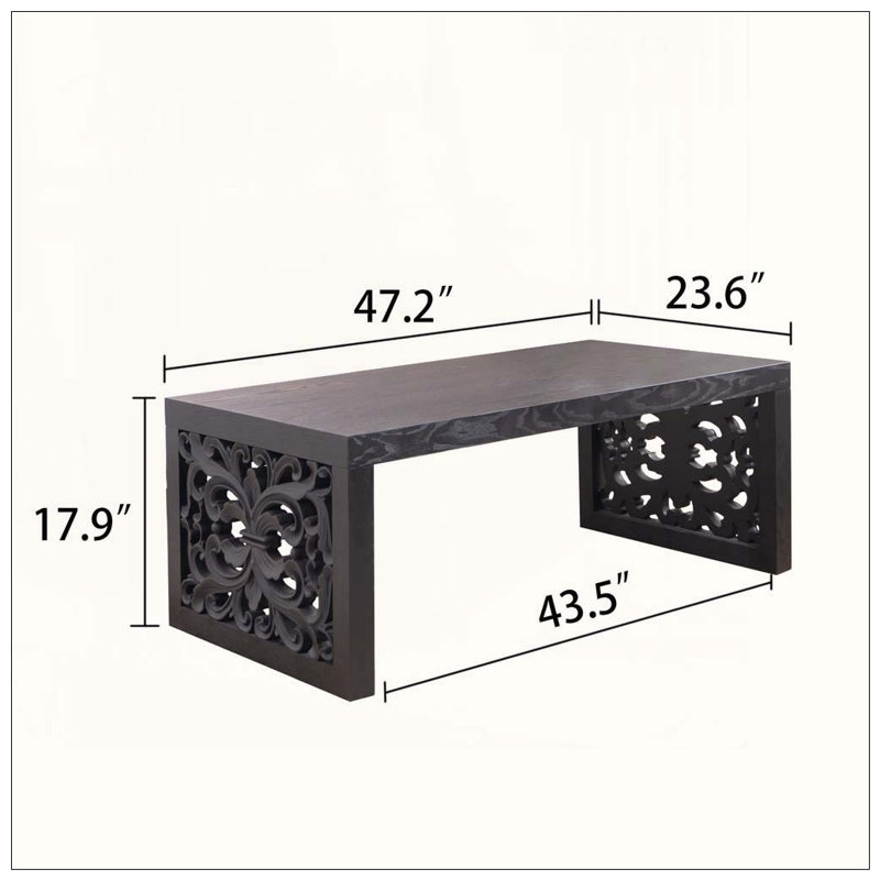 Table basse 47,2 po, Black