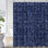 Rideau de douche abstrait abstrait indigo avec 12 crochets