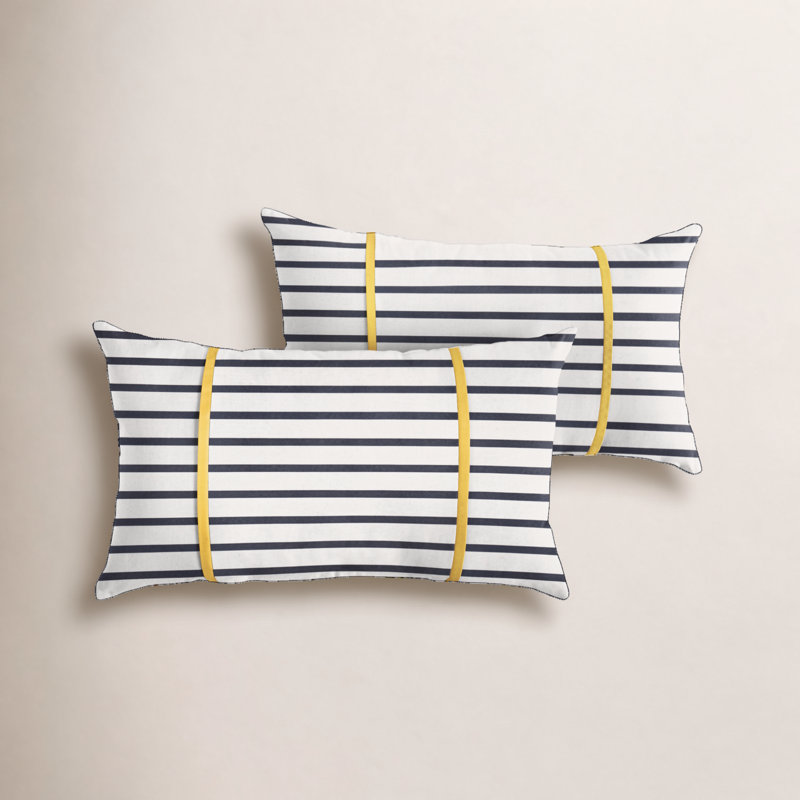Housse et insert de coussin rectangulaire Stonebrook, 14 po x 24 po, Jaune