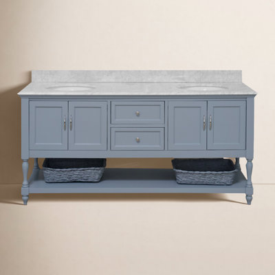 72 " Pine Double Bathroom Vanity
