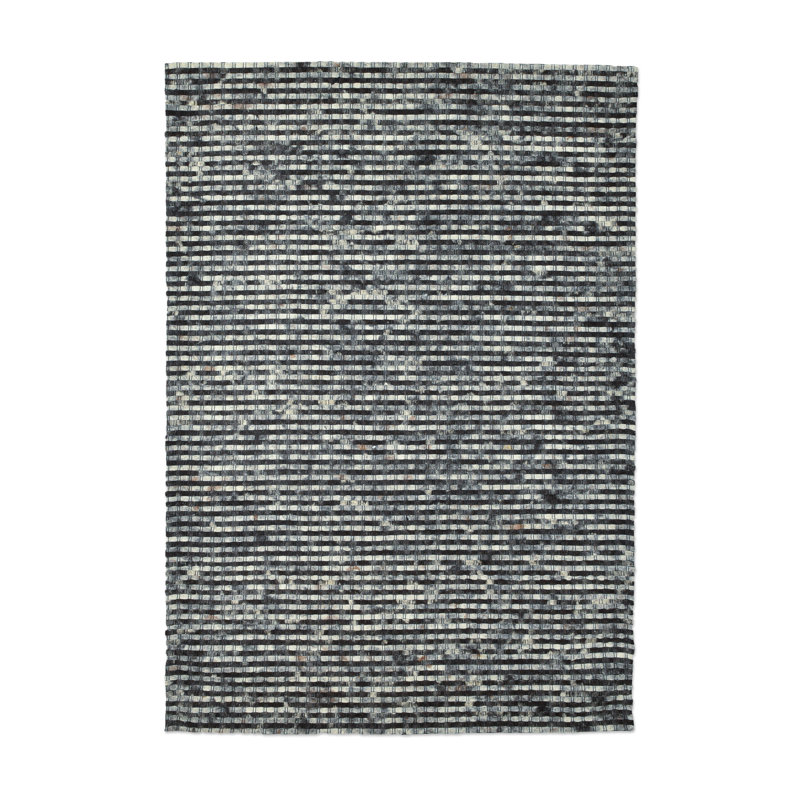 Harnish Striped Wool Hand Woven Area Rug, Rectangle 70 x 140cm