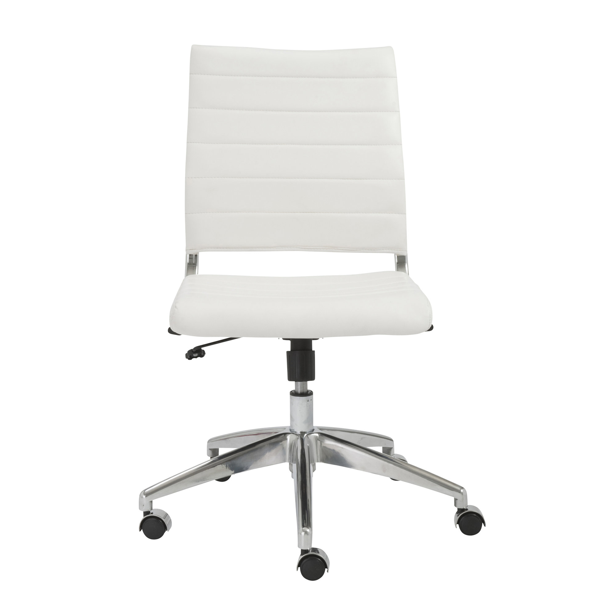 Rossie Swivel Office Chair, No, White