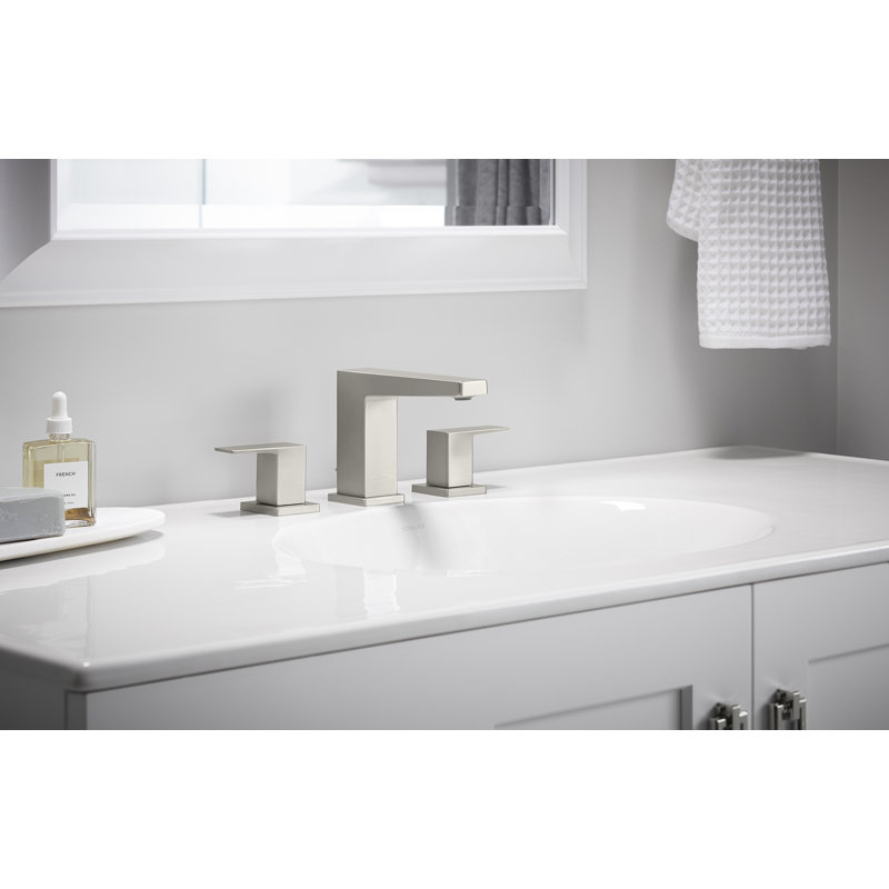 Honesty® Widespread Bathroom Faucet with Drain Assembly, Vibrant Brushed Nickel