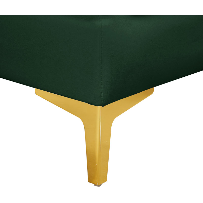 Enson 91'' Velvet Sofa, Green Velvet