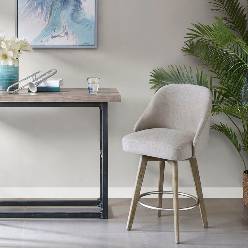 Tabouret de comptoir avec siège pivotant, Gris