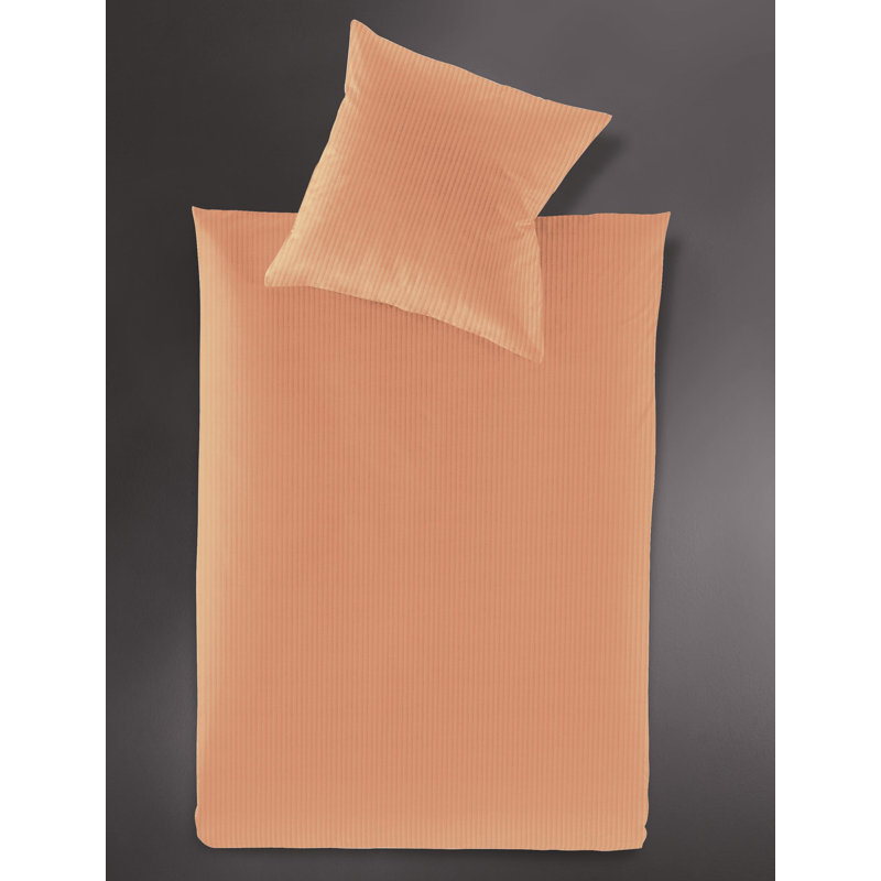 Lumen 2 Piece Duvet Cover Set, Orange, Single - 1 Pillowcase (80 x 80 cm)