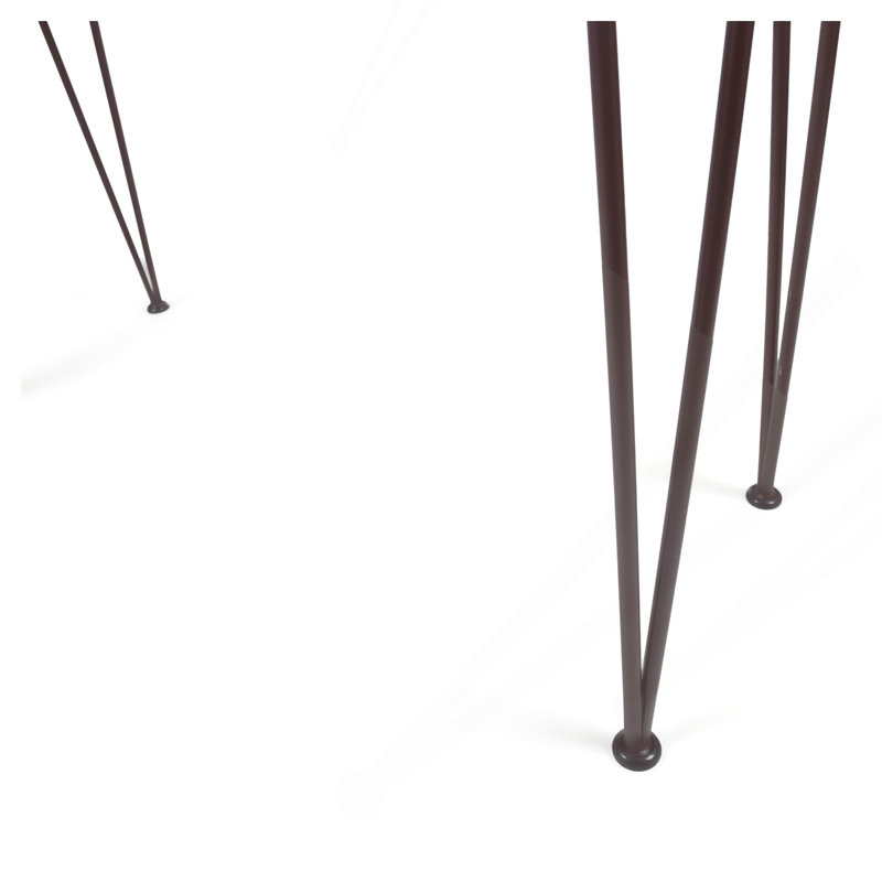 INDUSTRIAL WOOD AND METAL BAR TABLE