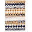 Tapis géométrique orange / noir-578574523