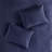 Navy Queen Bedspread 3 Piece - Microfiber Solid, Inhibits Odor Causing (not True), Pleated Corners Soft Microfiber, Classic Pattern, Long-lasting-116011422-116011425