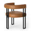 Ensemble de 4 fauteuils de salle à manger rembourrés en similicuir de 18 po (ensemble de 4)-499598730