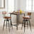 Set Of 2 360° Smooth Swivel Bar Stools, Premium Waterproof Stain-Resistant Faux Leather Upholstery With Extra Thick High-Resilience Padded Seat-815274219