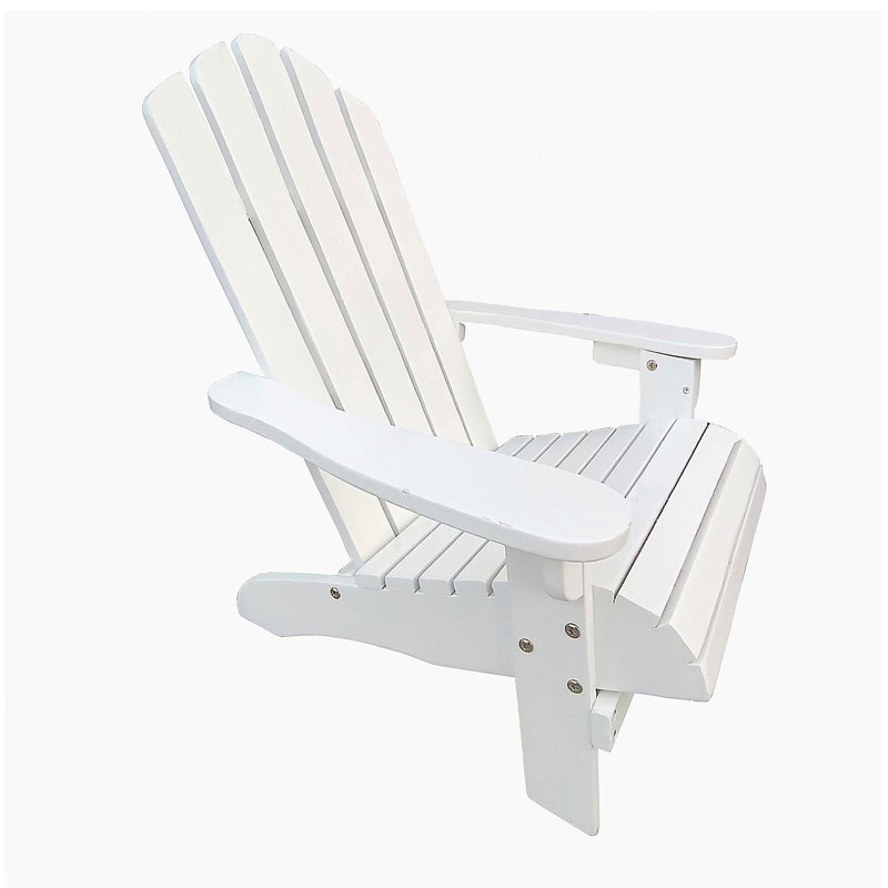 Chaise Adirondack pour enfants en bois pour l'extérieur ou l'intérieur, blanc