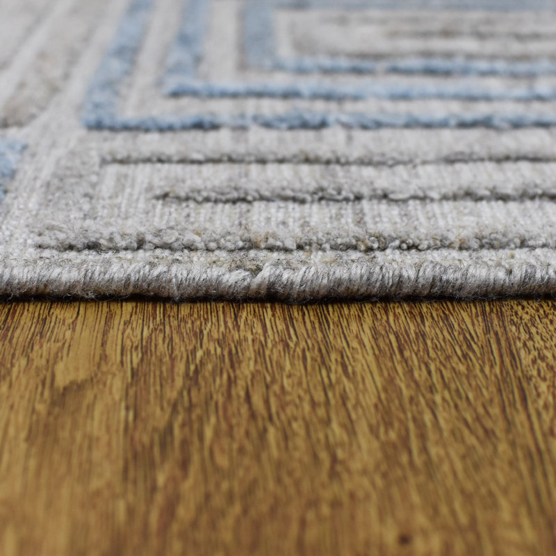 Hand Woven Overtufted Kilim Geometric Polypropylene Ivory Multicolor, Area Rugs, Rectangle 4'x6'