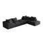 Ensemble de canapé modulaire rembourré sans os, modulaire en forme de L de 132 po-118045633