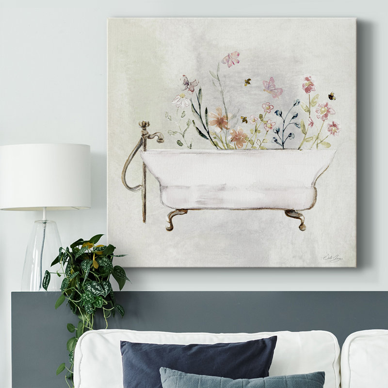 " Botanical Bath II ", 16" H x 16" W x 1.5" D