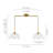 Quwan 2 - Light Gold Kitchen Island Pendant