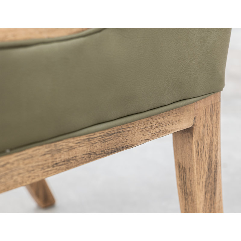 Chaise rembourrée Dobby **, Vert olive