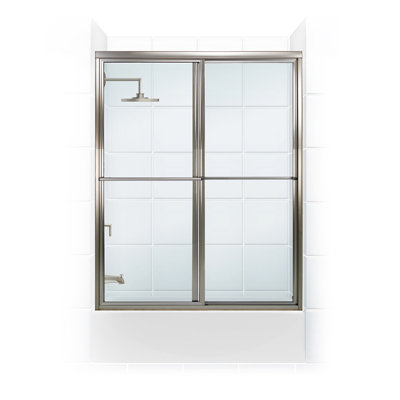 Newport Series 54" W x 55" H Sliding Framed Tub Door