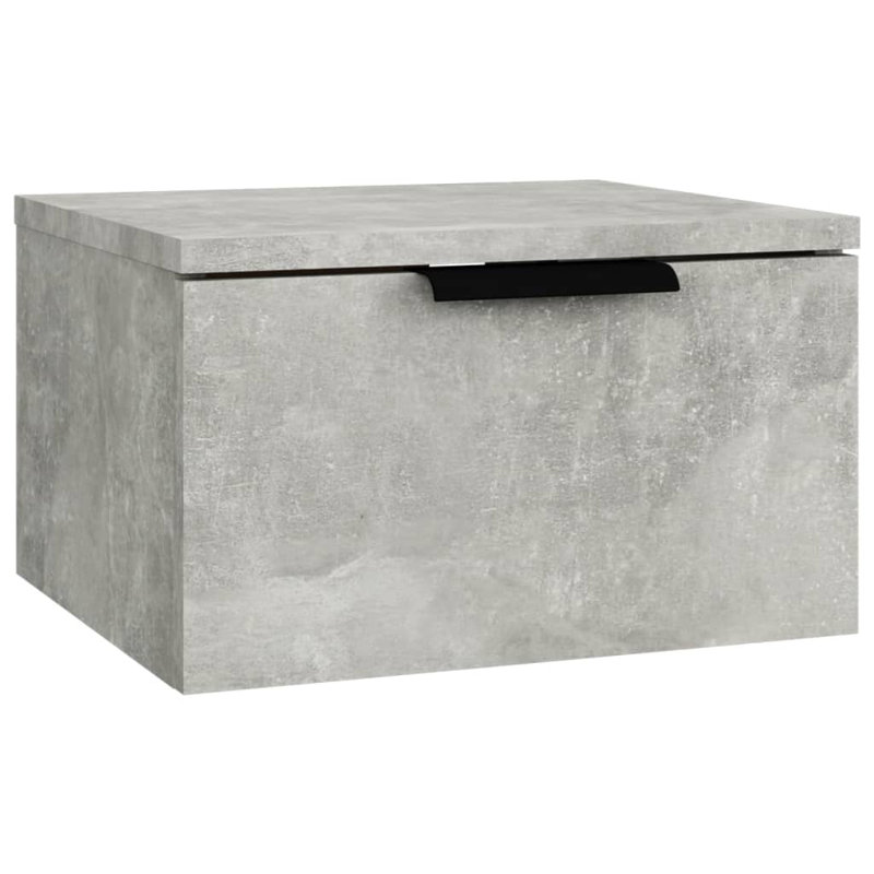 34 cm W Bedside Table, Grey, Individual