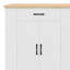 Extendable Island Console With Drawers, Cabinet & Open Shelving Multi-Functional Dining & Breakfast Bar Table