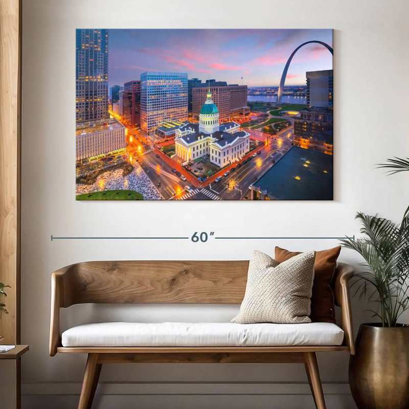 Paysage urbain du Missouri, H 34 po x l 51 po