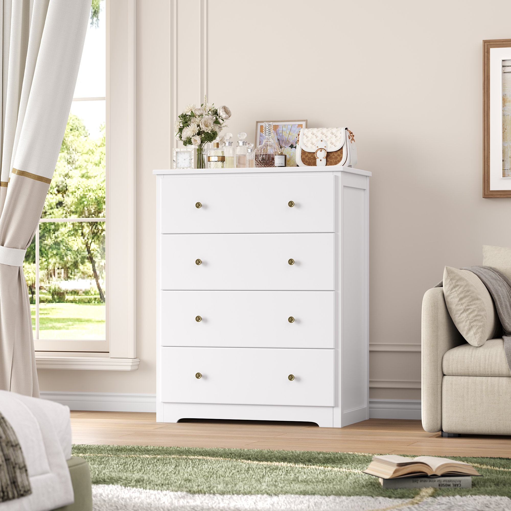 Ebern Designs Naewe 29" W Modern 4 Drawer Dresser, Drawer Chest, Wooden Storage Dresser & Reviews | Wayfair Ebern Designs Naewe 29" W Modern 4 Drawer Dresser, Drawer Chest, Wooden Storage Dresser & Reviews | Wayfair