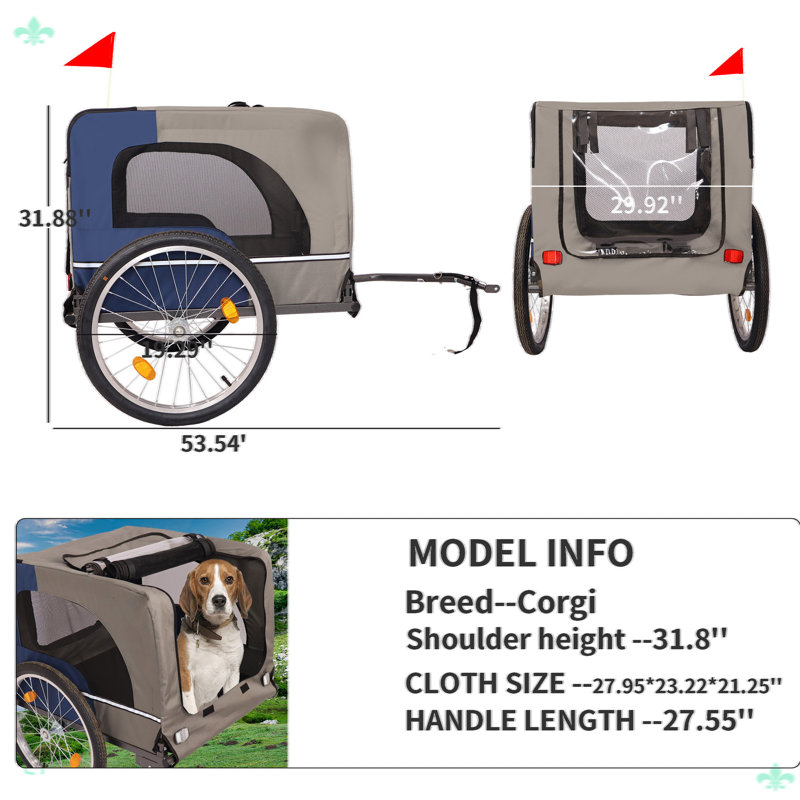 Breathable Mesh Dog Cart With 3 Entrances