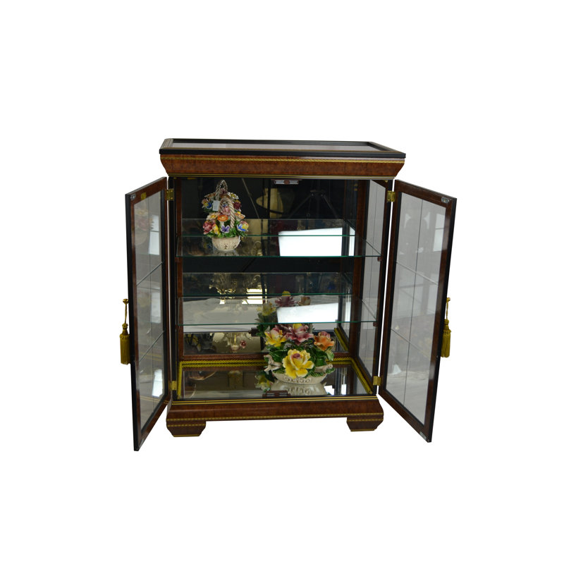 Armoire vitrine à double porte en bois de qualité italienne fine Scotto