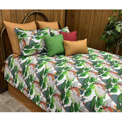 Senegal tribal dancing comforter set with bedskirt