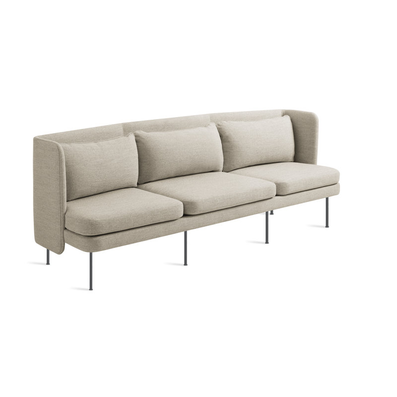 Bloke Sofa, Tait Stone Textured Basketweave, 34" H x 95" W x 32" D, Slate