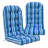 Outdoor Replacement Cushion Set  4.7" Thick High Back Seat / Back Cushions with Ties, Buckle (Set of 2)-2085944032