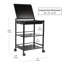  Chariot avec compartiment couvert, organisateur de bureau, rangement, 3 niveaux, bureau, métal, noir-110457690