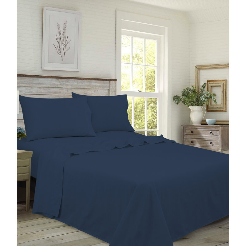 100% Cotton Sheet Set, King Sheet Set + 1 Fitted Sheet + 2 Pillowcases, White