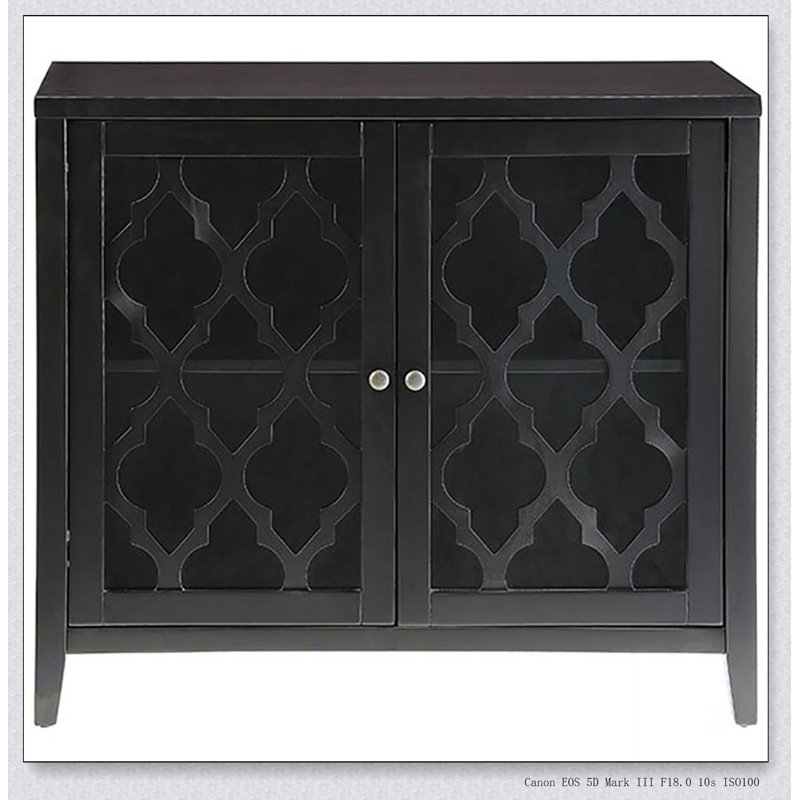 Black Console Table with Shelf Inside