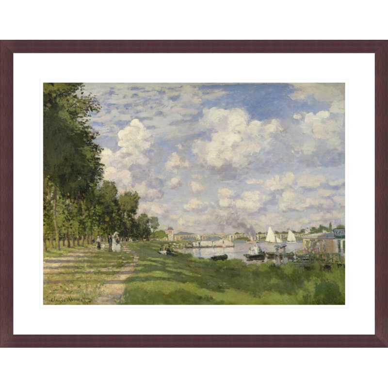 «The Marina at Argenteuil» par Claude Monet, impression giclée encadrée, H 23,42 po x l 29,5 po