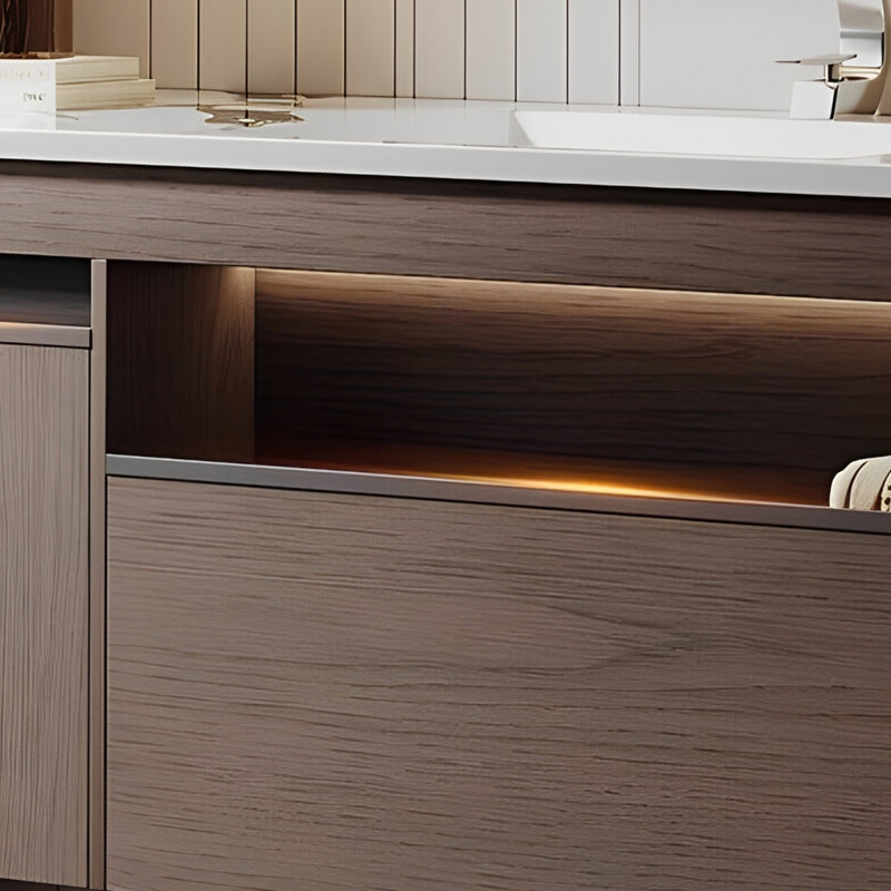 Armoire de salle de bain de style roche moyen, H 19,68 po x l 47,24 po x P 21,65 po