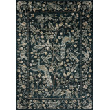 Rifle Paper Co. x Loloi Laurel Navy Area Rug