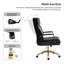 Fauteuil de direction ergonomique moderne en cuir avec dossier haut et capitonné 47 po H 47 po-1502573540