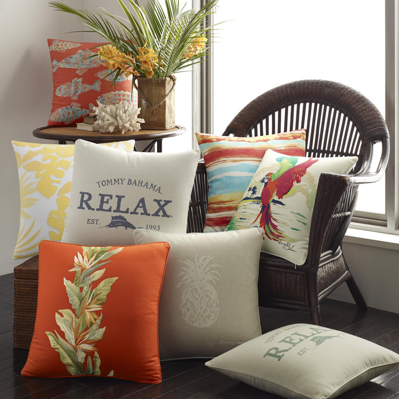 Batic Fish Square Pillow Cover & Insert