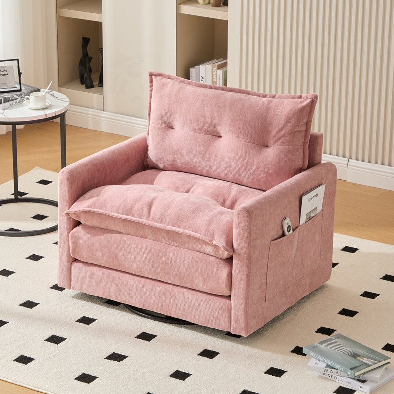 Fauteuil simple confortable avec diverses caractéristiques pratiques, Rose