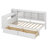 Wooden L-Shape Daybed With Storage Cabinets And Two Storage Drawers, Multi-Functional Bed With Study Desk And Built-In Bookshelf-1762576738-1762576739