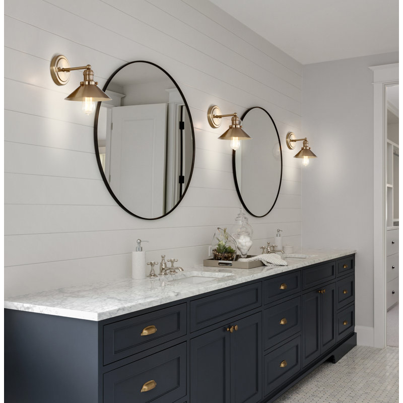 Éclairage pour meuble-lavabo en métal Bagatelle, Laiton doré, 1