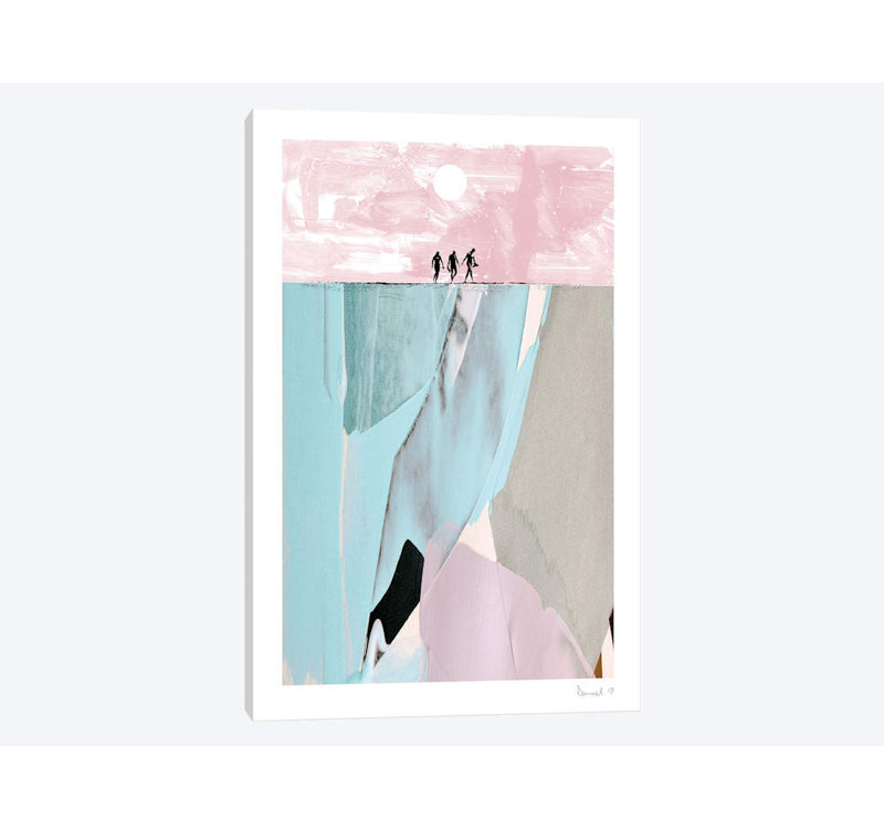 « surfers », reproduction d’impression sur toile, H 12 po x l 8 po x P 0,75 po, Toile tendue, Pas de tapis