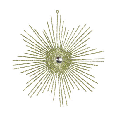 6.5" Glitter Snowflake Burst Ornament