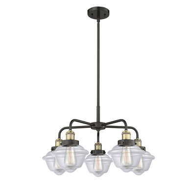 Grourke 5 - Light Glass Dimmable Chandelier