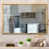 Toile avec cadre flottant or