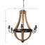 Minimalist Wood and Metal Chandelier-401039451