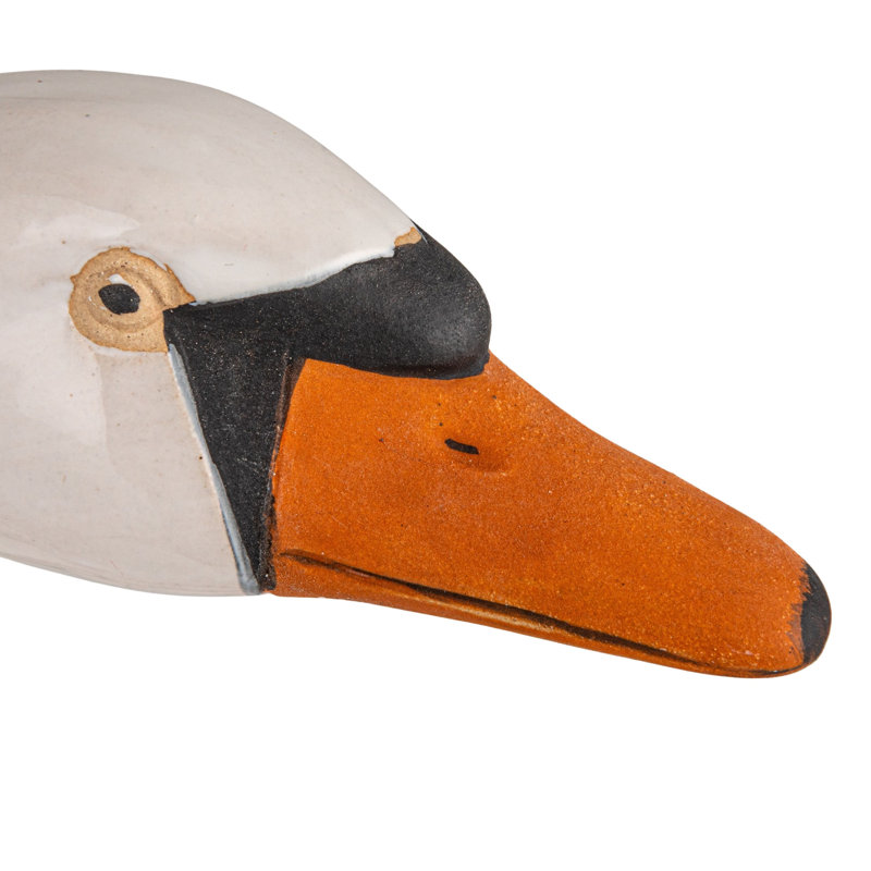 Décoration de cygne en grès