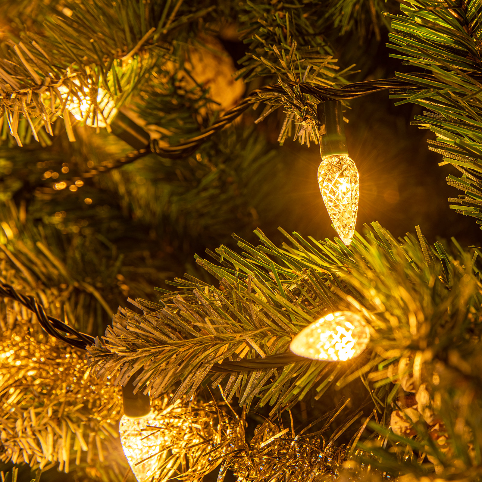 66' C6 LED Christmas String Lights, White